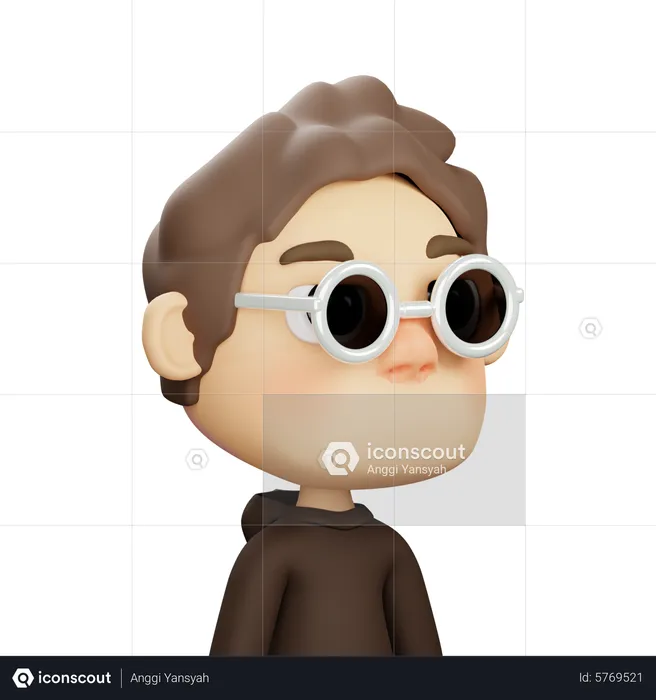 Cool Man  3D Icon