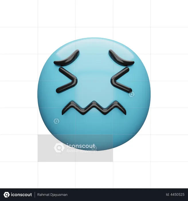 Cool Sad Face Emoji 3D Emoji