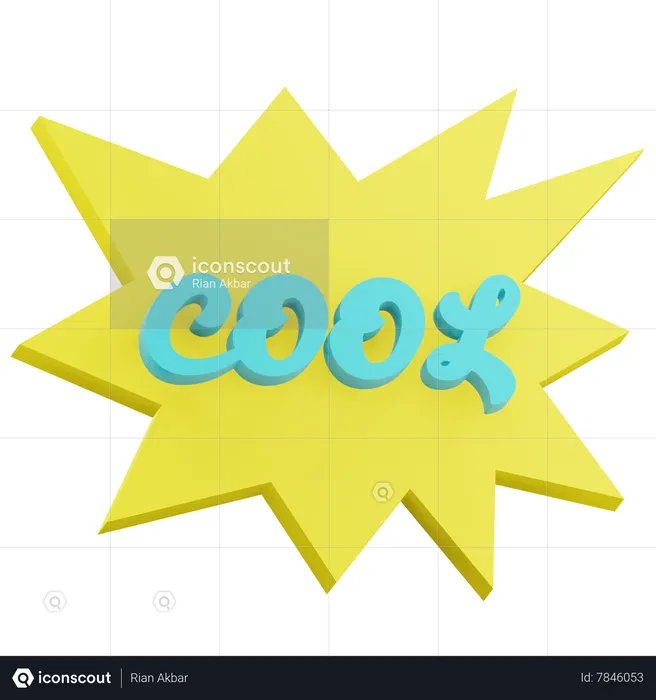 Cool Sticker  3D Icon