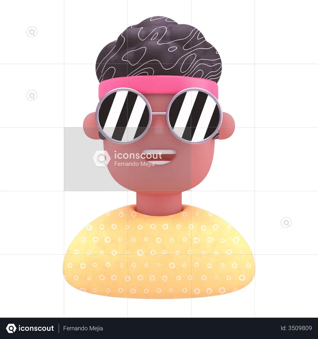 Cooler Junge  3D Illustration