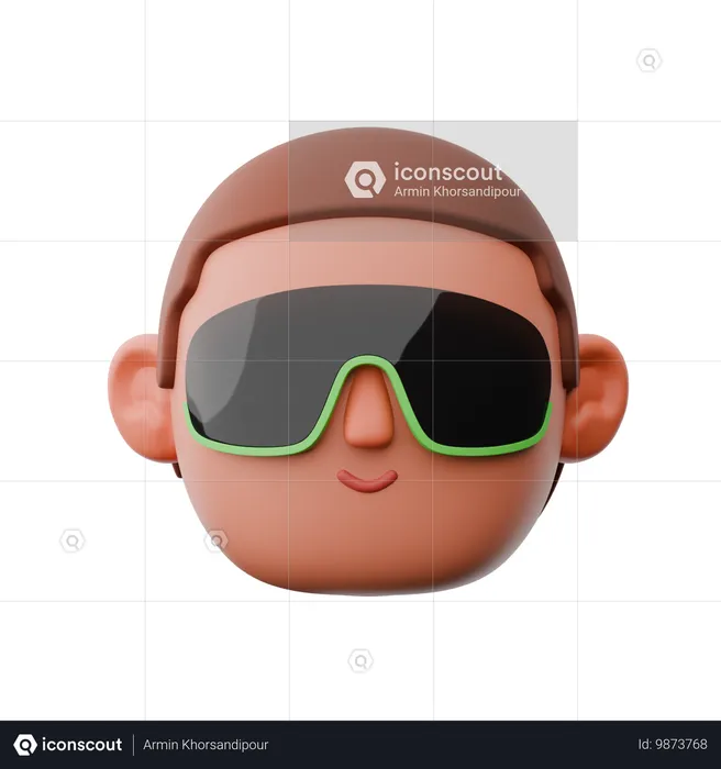 Cooler Mann  3D Illustration