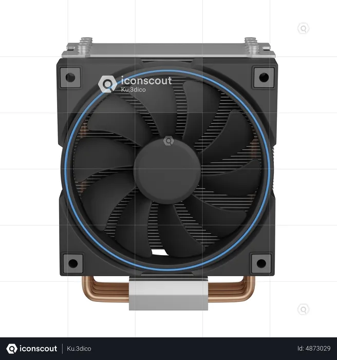 Cooler with radiator  3D Icon