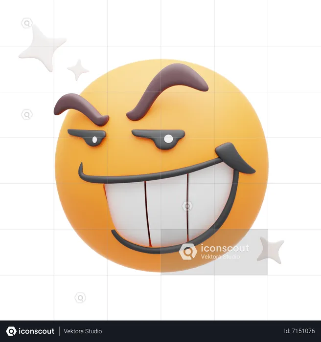 Cooles Emoji Logo 3D Icon