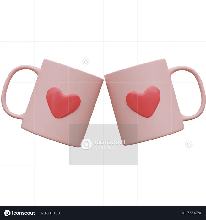 Taza de amor  3D Icon