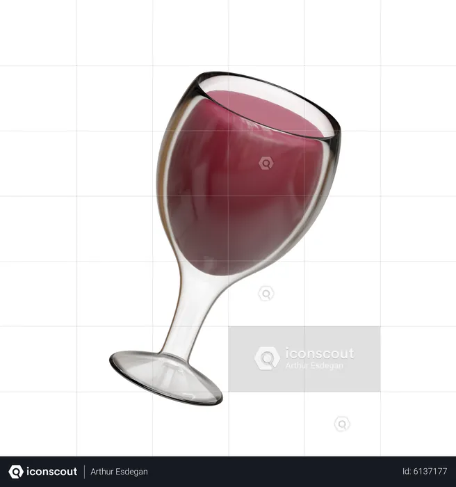 Copa de vino  3D Icon