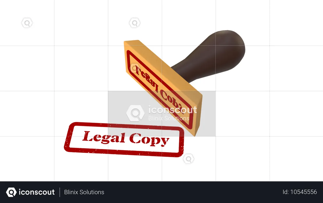 Cópia legal  3D Icon