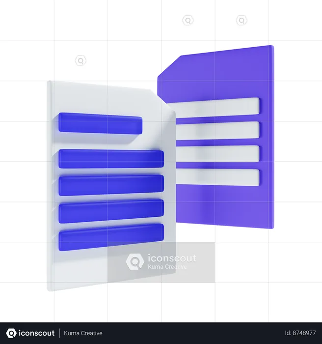 Copier des fichiers  3D Icon