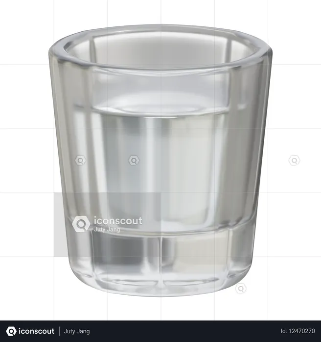 Copo de água  3D Icon