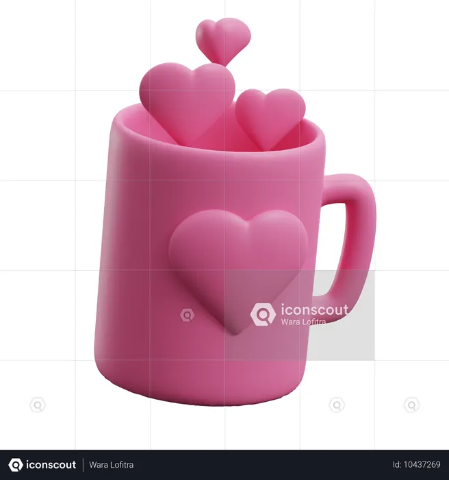 Xícara de amor  3D Icon