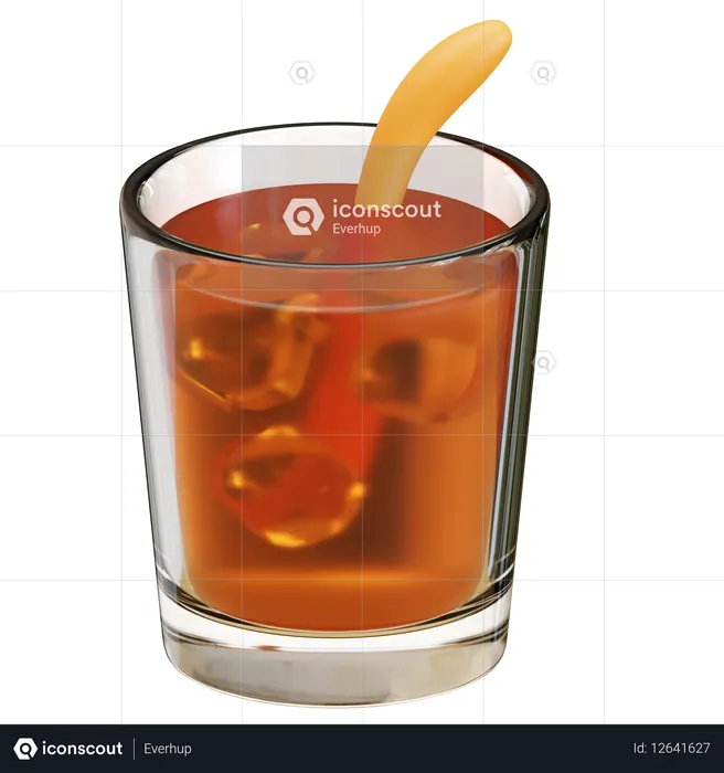Copo de bebida gelada  3D Icon