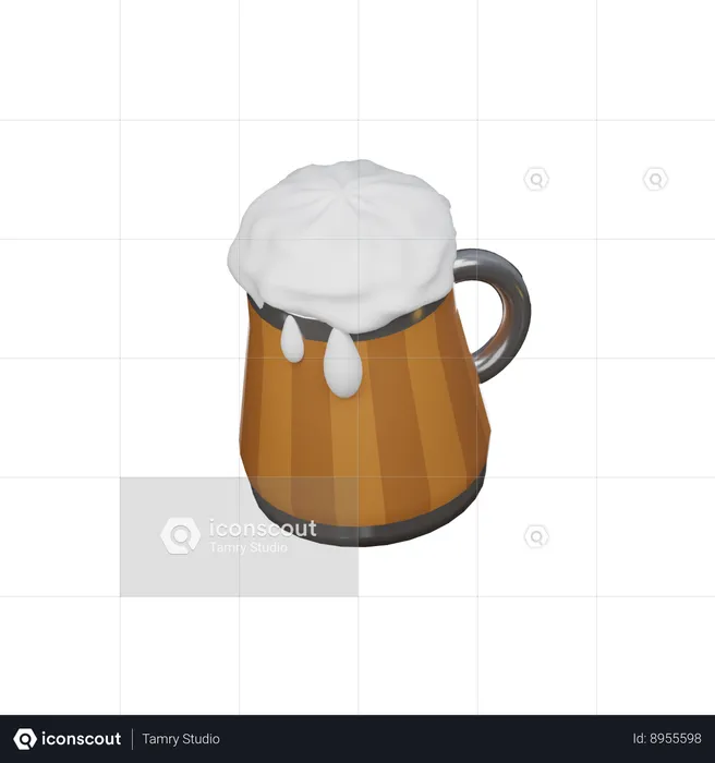 Copo de cerveja  3D Icon