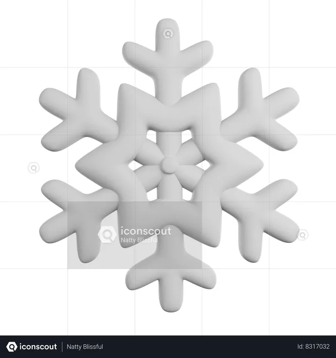 Copo de nieve  3D Icon