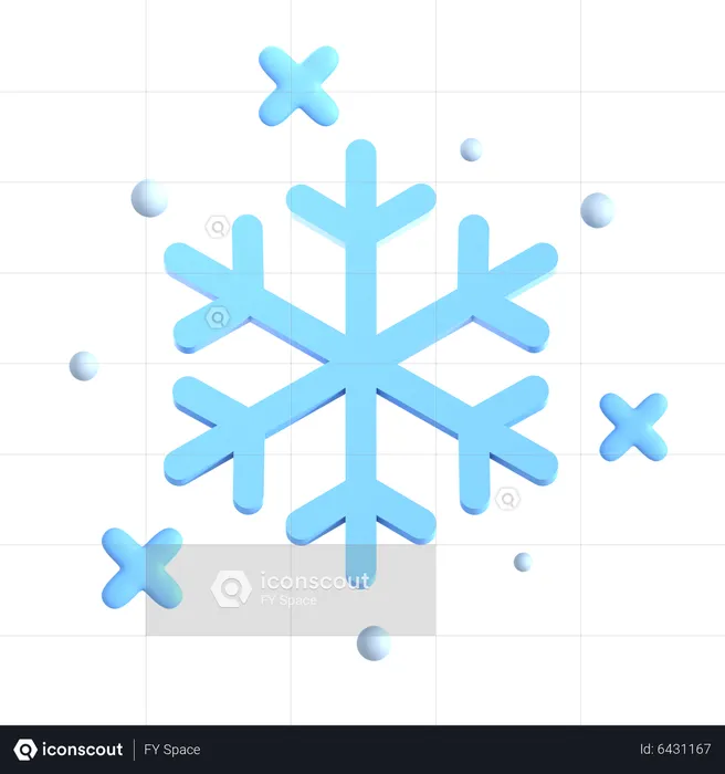 Copo de nieve  3D Icon