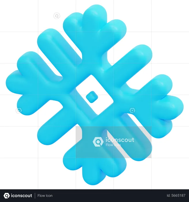 Clima de copo de nieve  3D Icon