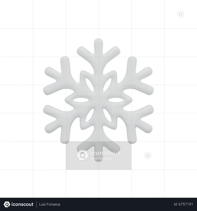 Clima de copo de nieve  3D Icon