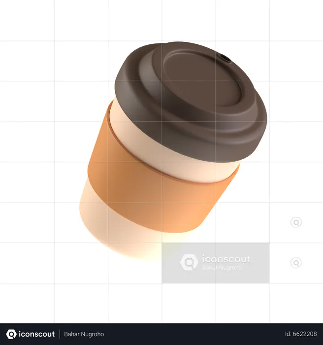 Copo de papel  3D Icon