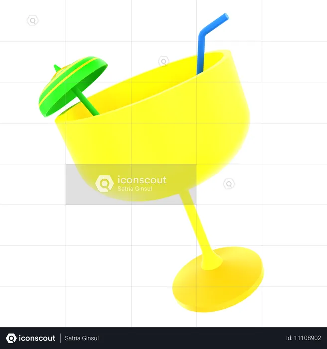 Copo de suco  3D Icon