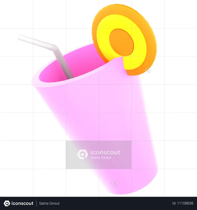 Copo de suco  3D Icon