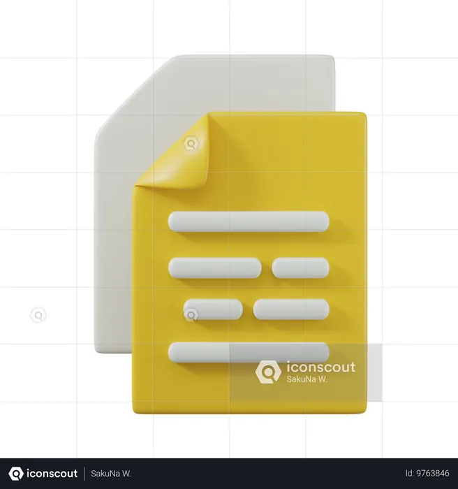 Copy  3D Icon