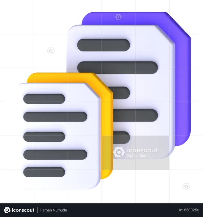 Copy File  3D Icon