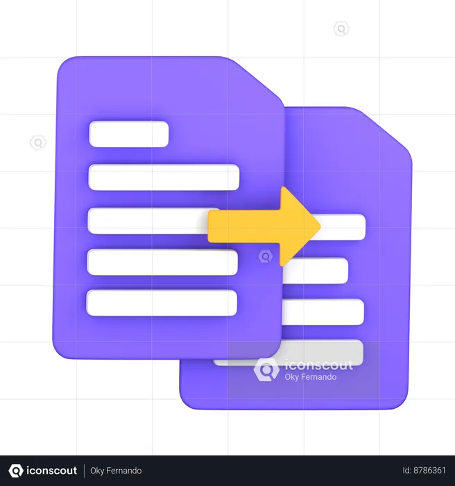 Copy Files  3D Icon