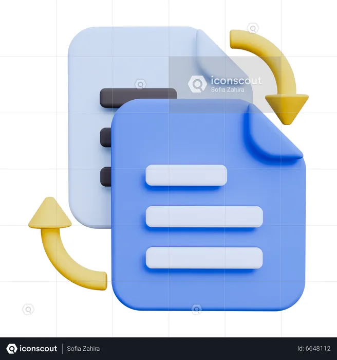 Copy Files  3D Icon