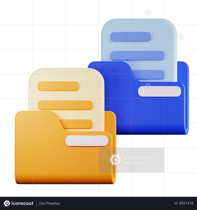 Copy Folder  3D Icon