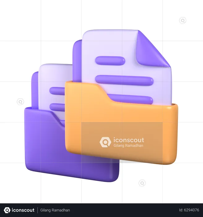 Copy Folder  3D Icon