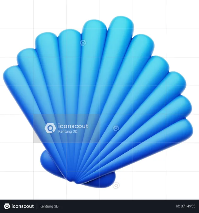 Coquille bleue  3D Icon