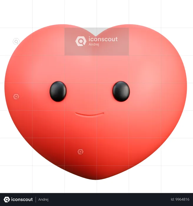 Coração Emoji 3D Icon