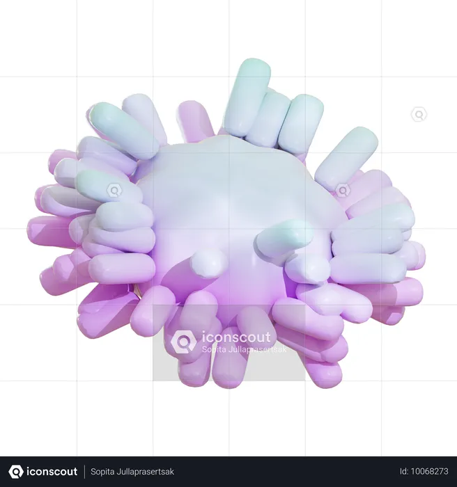 Coral  3D Icon