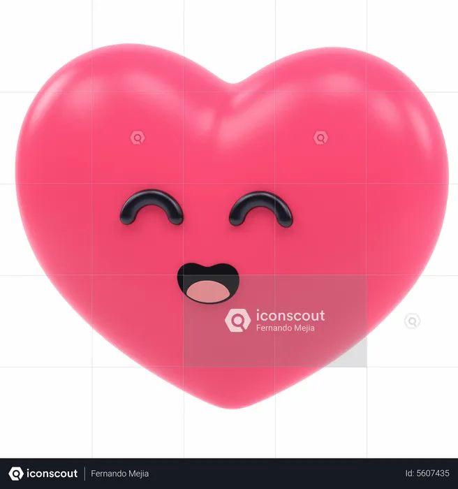 Corazón Emoji 3D Sticker