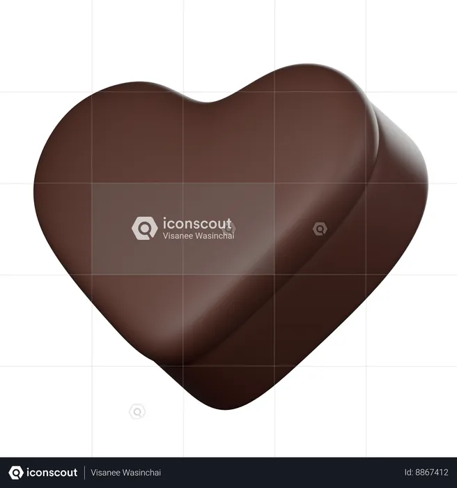 Corazon de chocolate  3D Icon