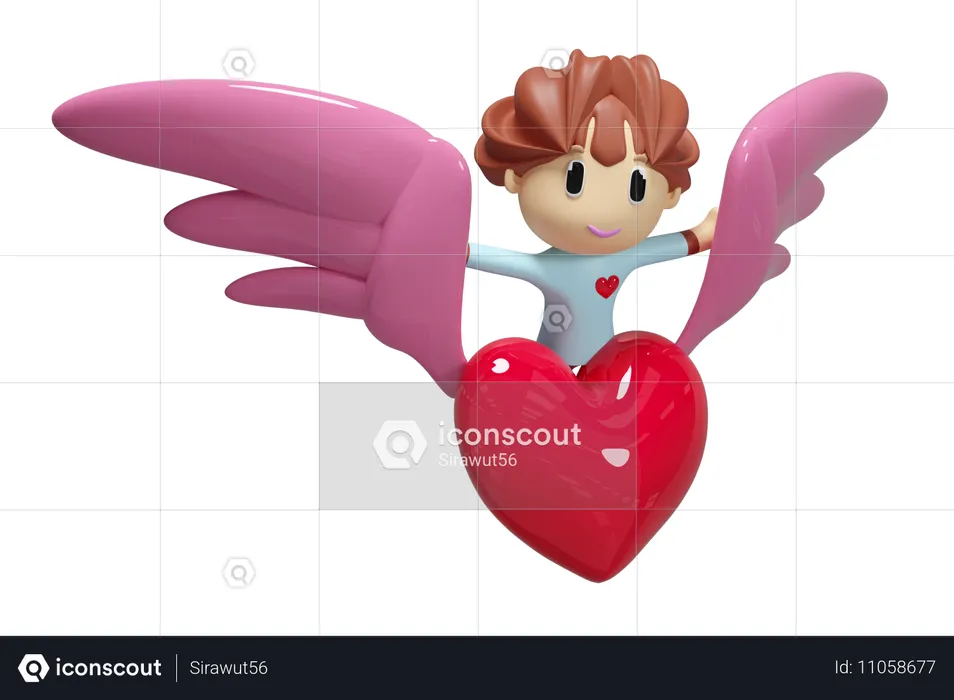 Corazón de montar  3D Illustration