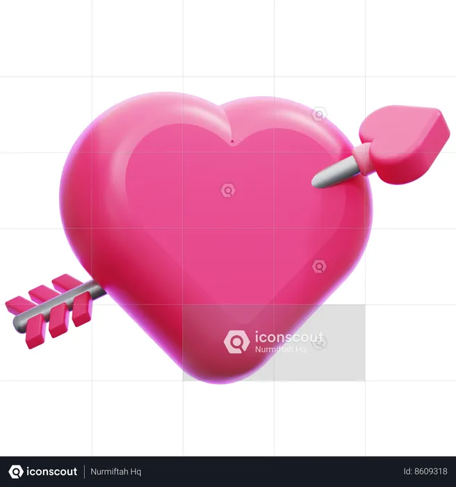 Flecha del corazon  3D Icon