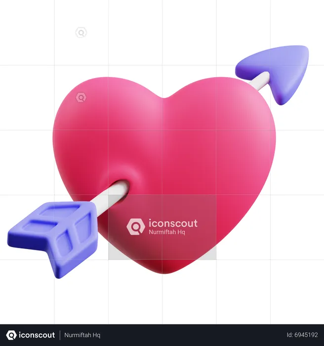 Flecha del corazon  3D Icon