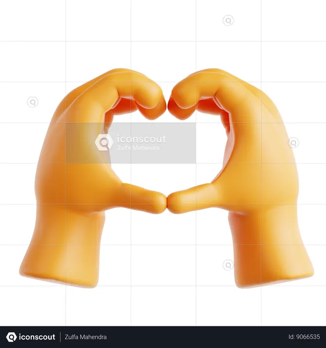 Emoji de manos de corazón Emoji 3D Icon