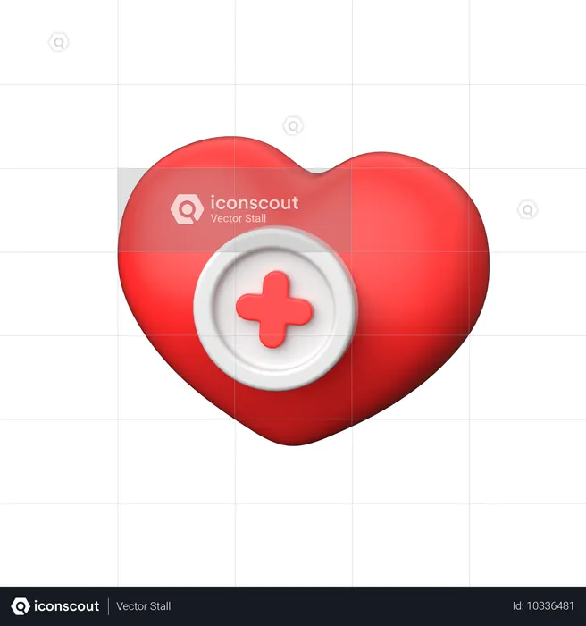 Corazon medico  3D Icon