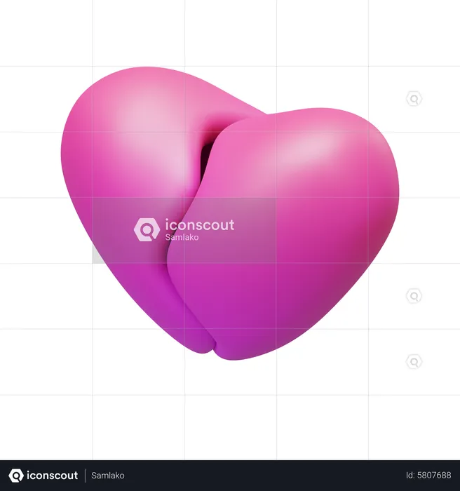 Corazón roto  3D Icon