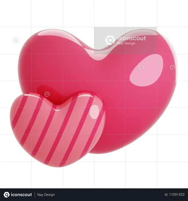 Corazones  3D Icon