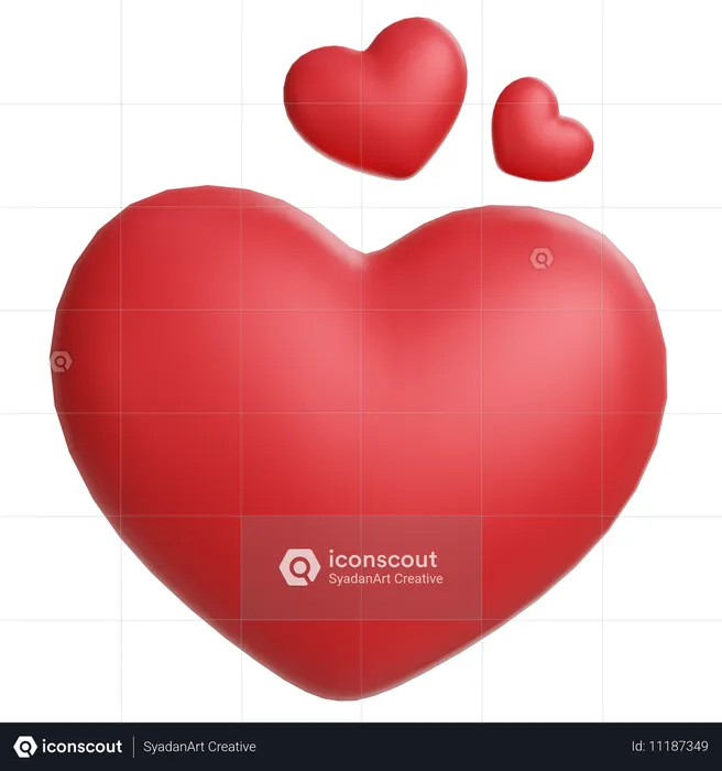 Corazones  3D Icon