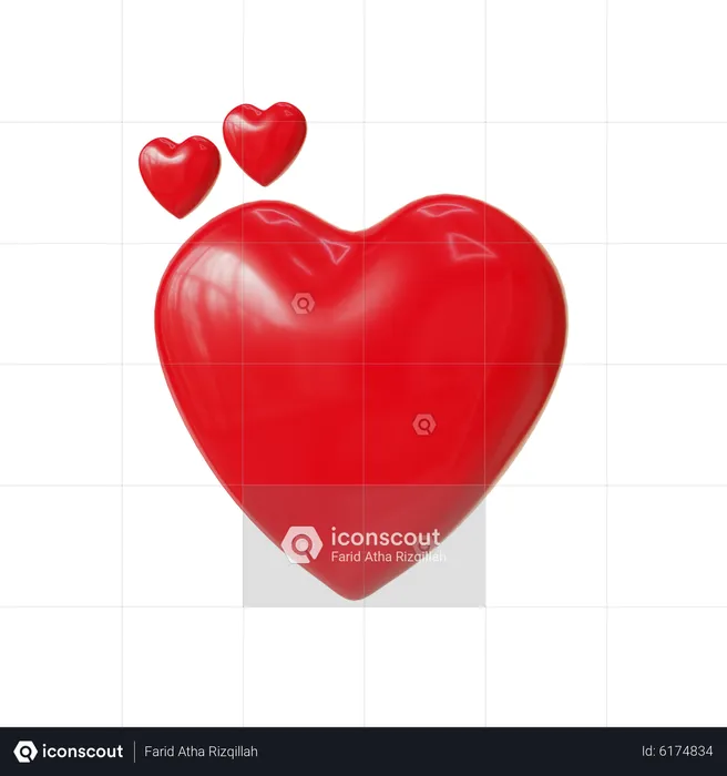 Corazones  3D Icon