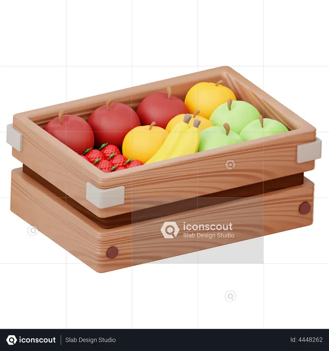 Corbeille de fruits  3D Illustration