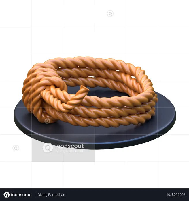 Corda de acampamento  3D Icon