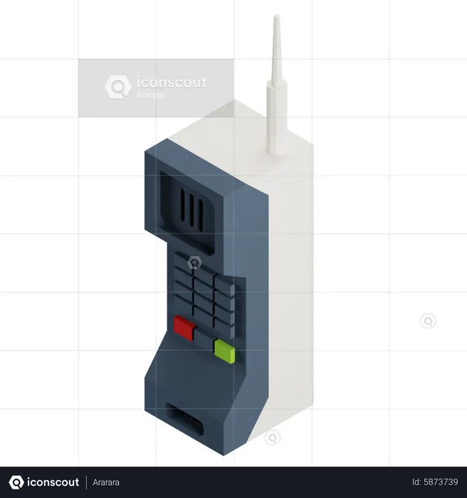 Cordless Phone  3D Icon