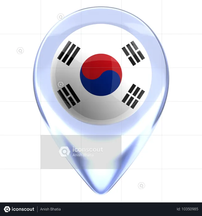 Coreia do Sul Flag 3D Icon