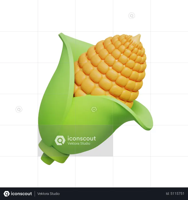 Corn  3D Icon