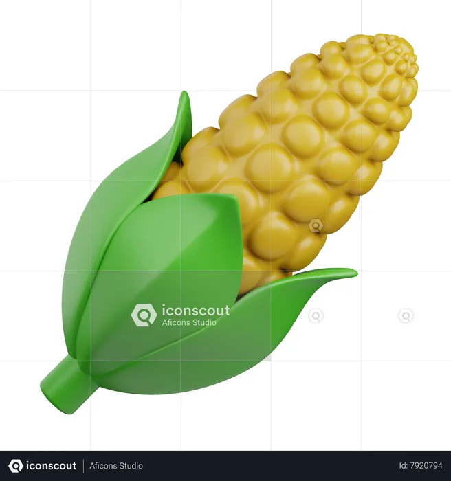 Corn  3D Icon