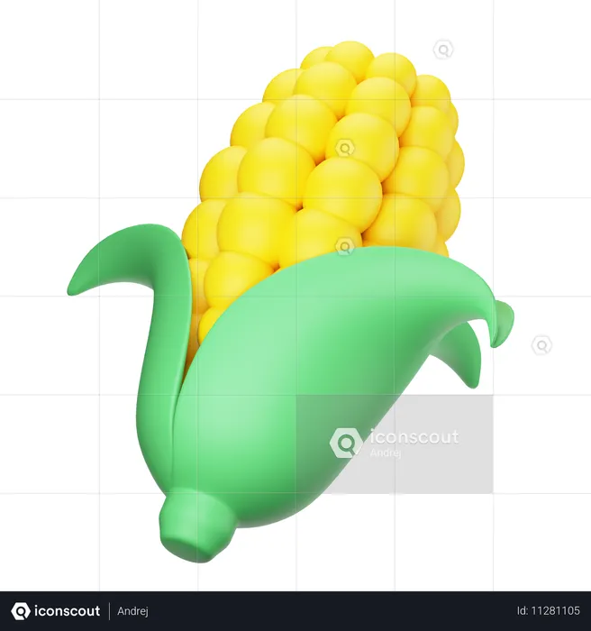 Corn  3D Icon