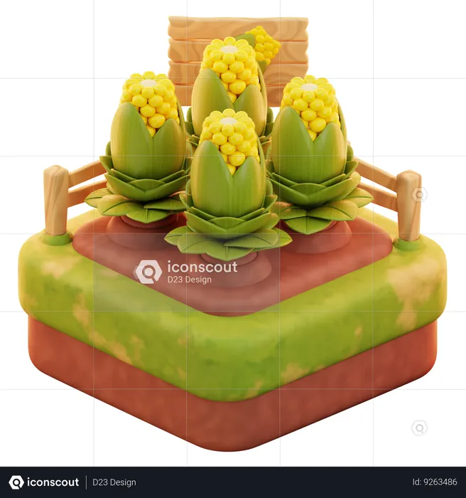 Corn Farm  3D Icon